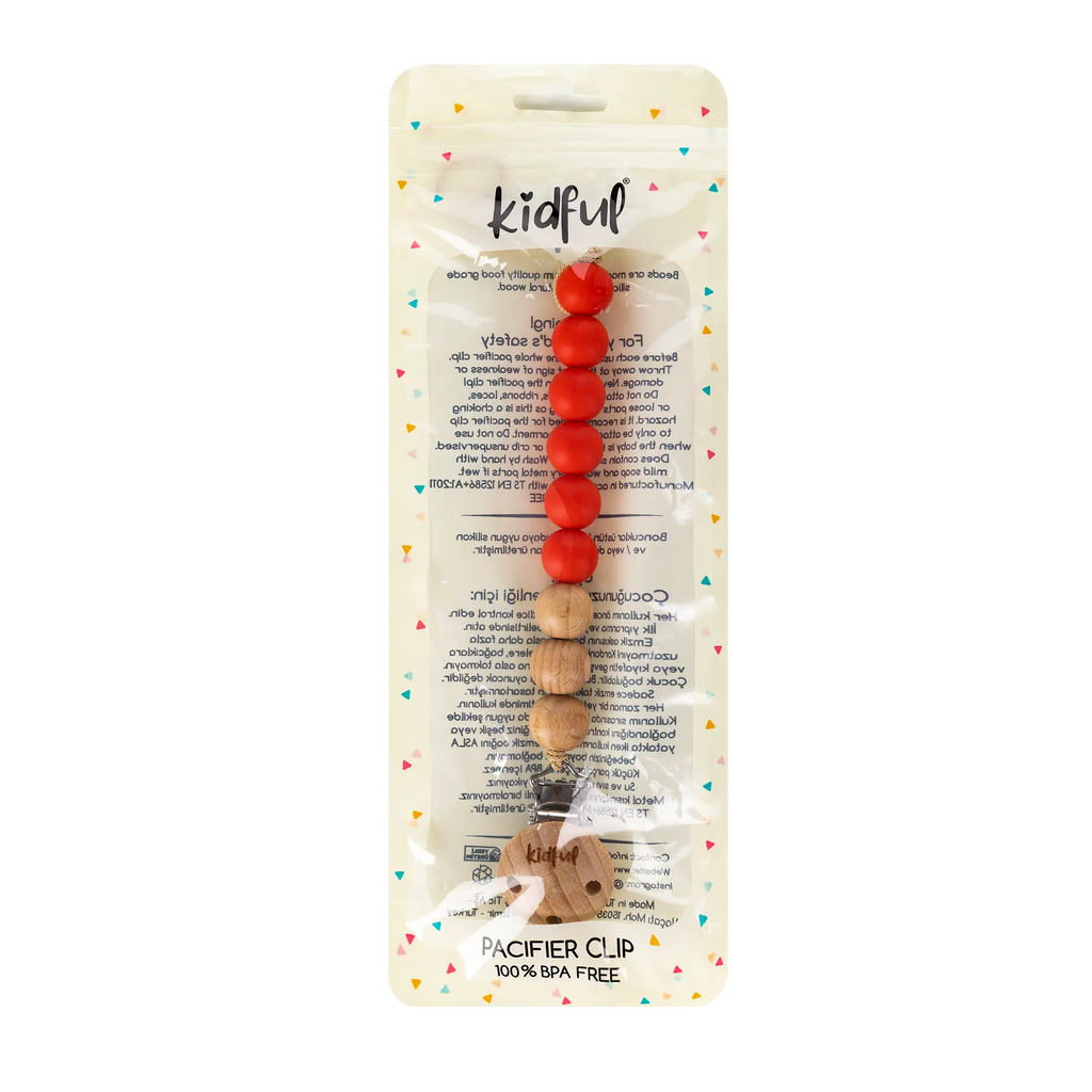 Kidful Boncuk Emzik Askısı - Strawberry
