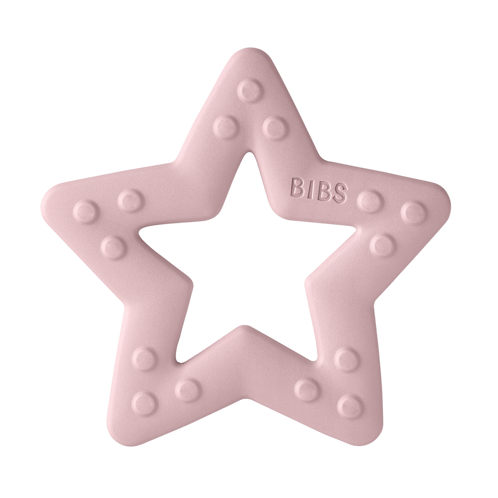 BIBS Baby Bitie Diş Kaşıyıcı - Pink Plum Yıldız - Mamakido