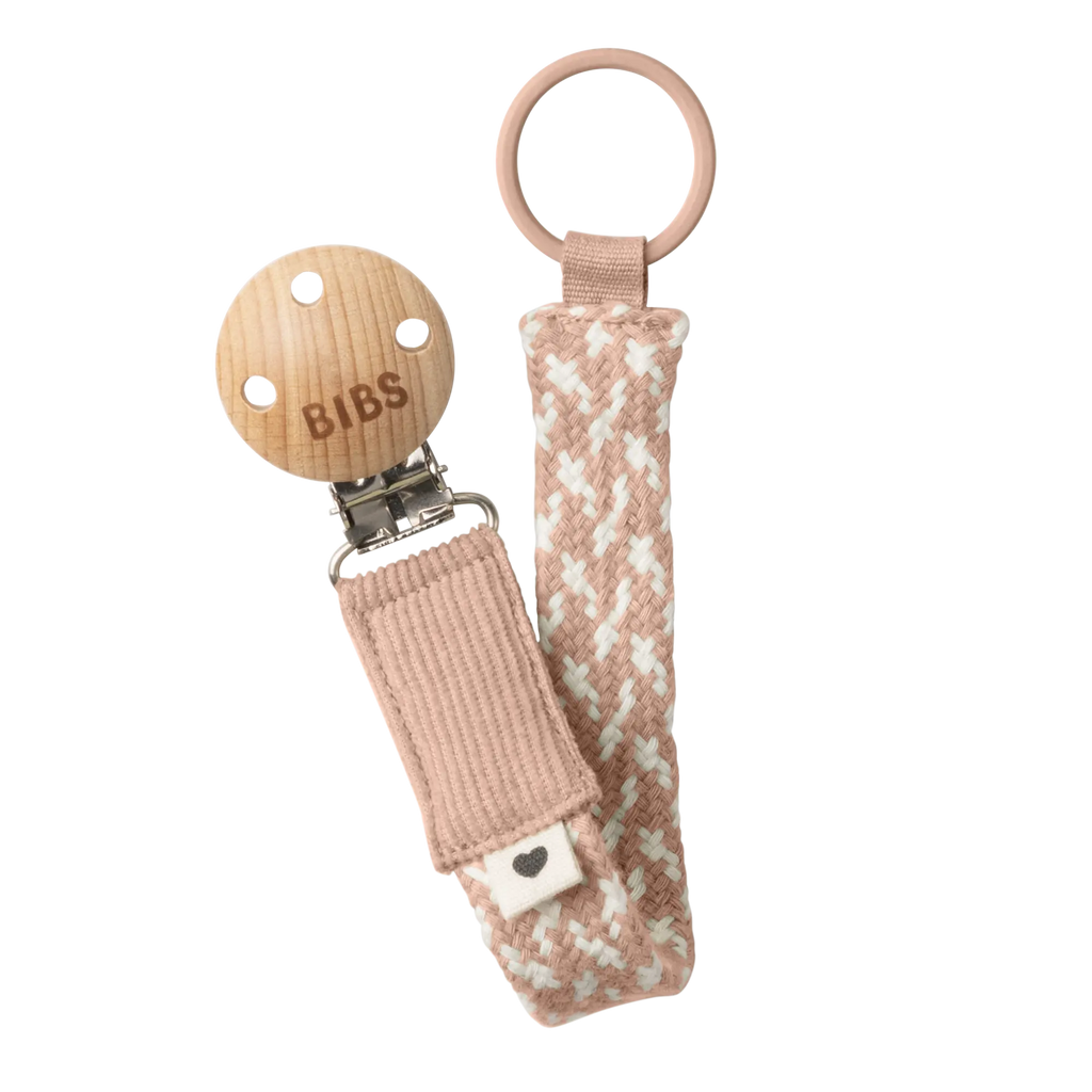 BIBS Paci Braid Emzik Askısı - Blush / Ivory