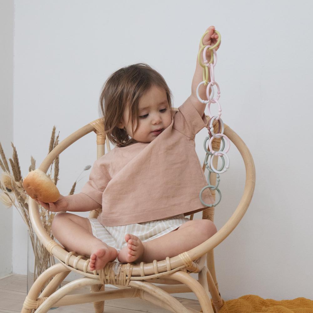 BIBS Loops - 12'li Blush / Woodchuck / Ivory - Mamakido
